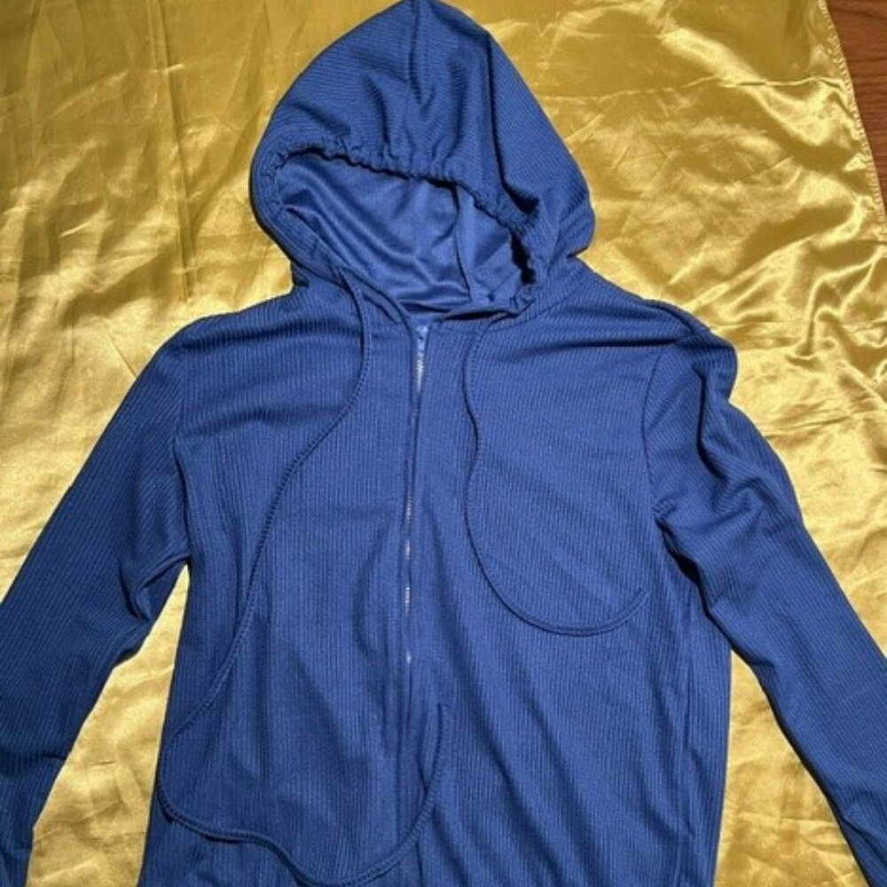 Dark Blue Knit Wind Breakers
